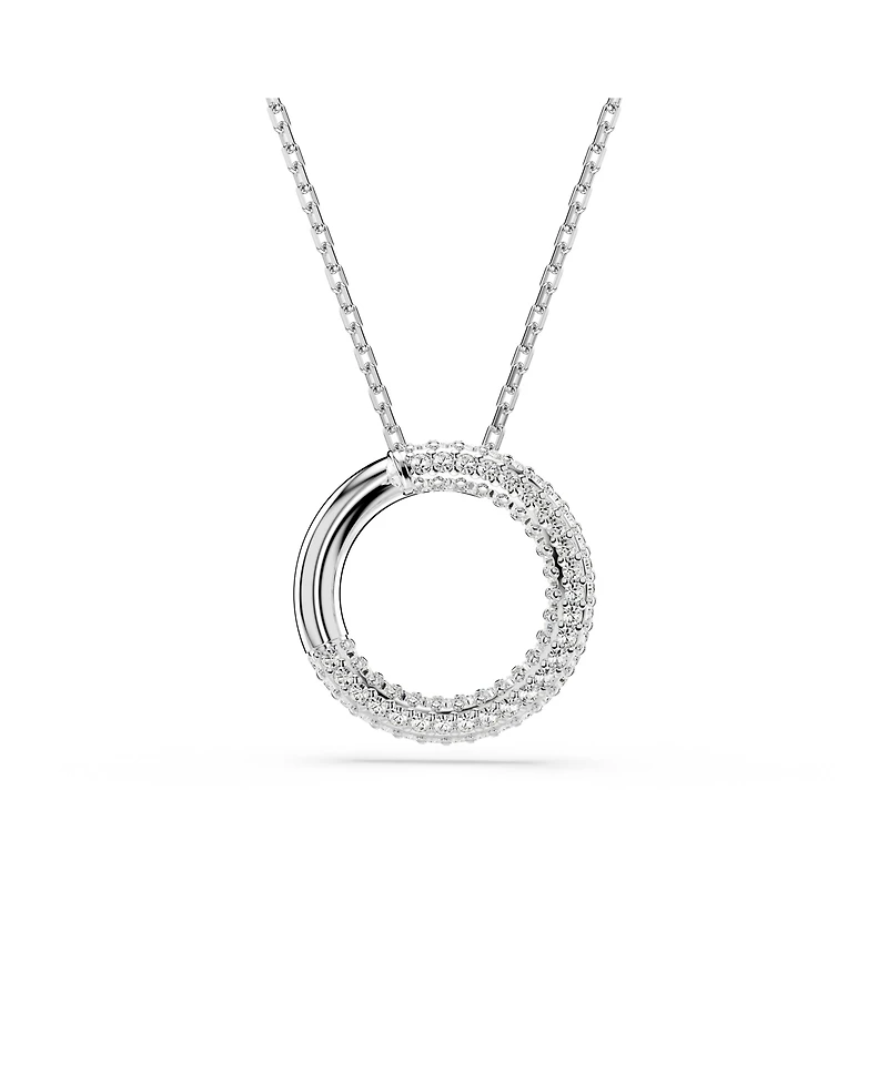 Swarovski Dextera Pendant, Pave, White, Rhodium Plated Necklace