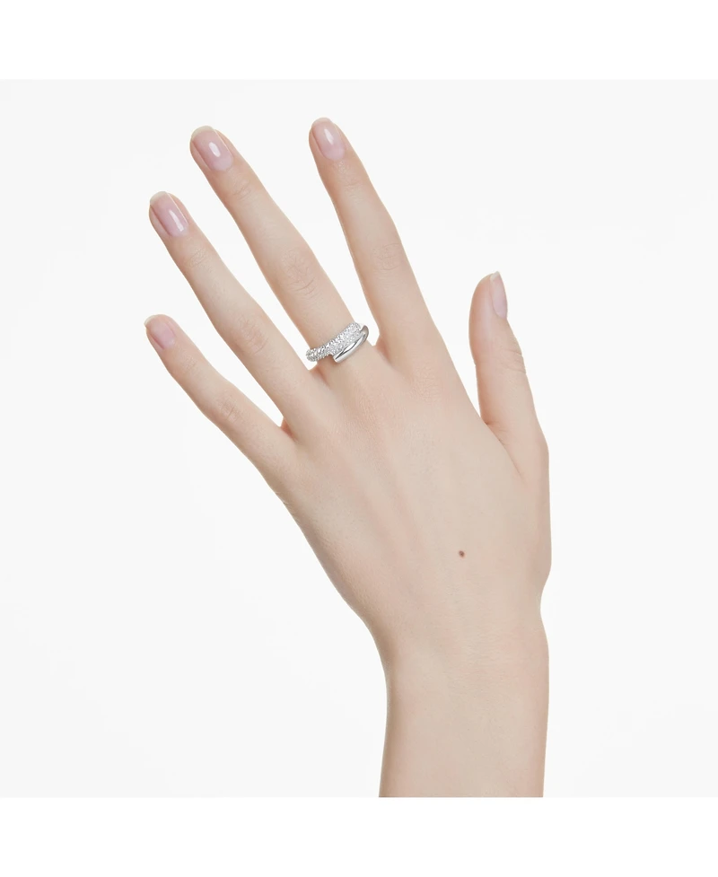 Swarovski White, Rhodium Plated Dextera Ring