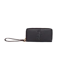 Lodis Leather Details Zip Wristlet Bag