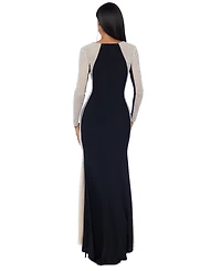 Xscape Embellished Colorblocked Gown