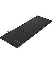 BalanceFrom Fitness GoGym 6x2ft Folding 3 Panel Exercise Mat with Handles, Black