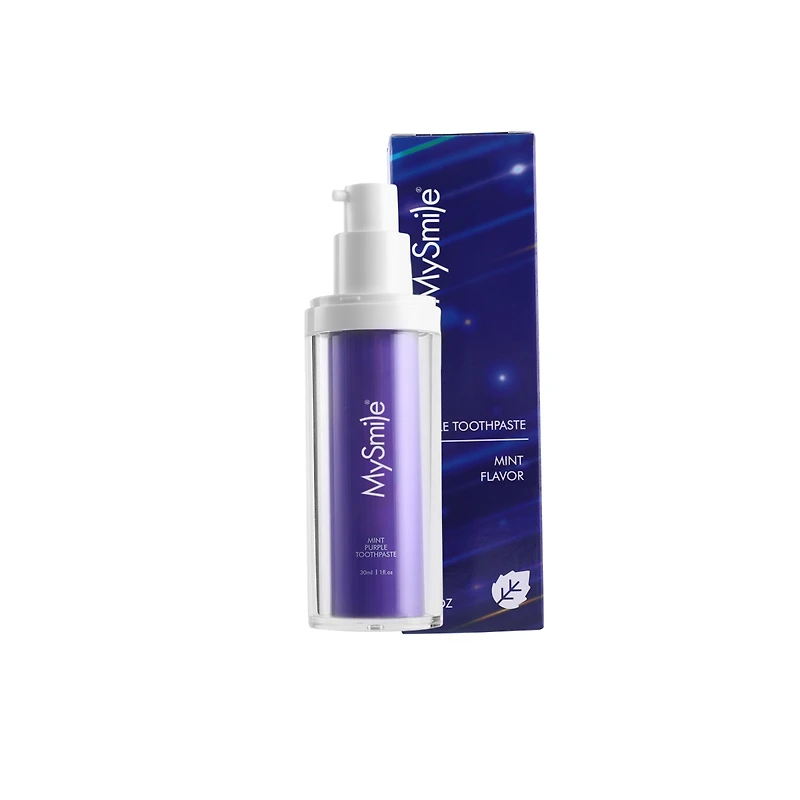 MySmile Purple Toothpaste for Tooth Brighten, Color Corrector Efficient Cleaning Toothpaste, 30ML Non-Sensitive Natural Tooth Stain Removal Toothpaste