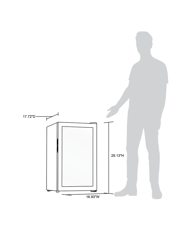 Newair 100 Can Beverage Fridge in Stainless Steel