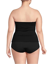Lands' End Women's Bandeau Tankini Swimsuit Top