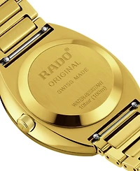 Rado Unisex Swiss Automatic Original DiaStar Gold Pvd Stainless Steel Bracelet Watch 38mm