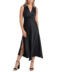 Sam Edelman Women's V-Neck Asymmetric-Hem A-Line Dress