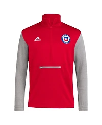 Adidas Men's Red Chile National Team Aeroready Half-Zip Top