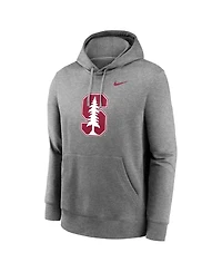 Nike Men's Heather Gray Stanford Cardinal Primetime Evergreen Club Fleece Pullover Hoodie