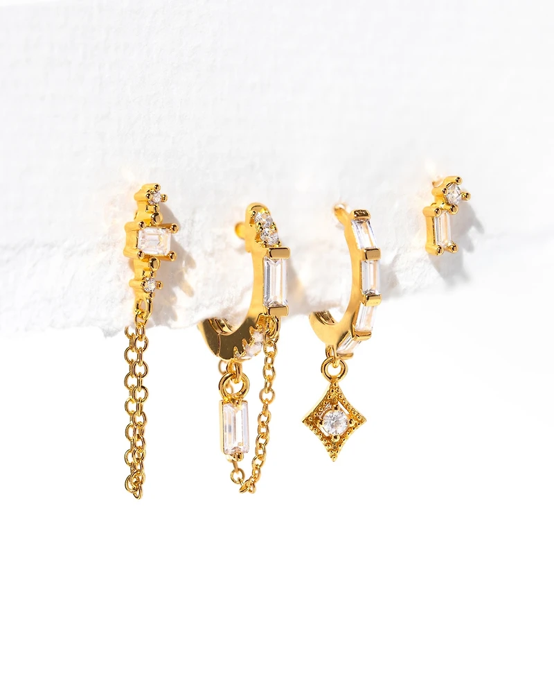 Girls Crew Crystal Golden Era Earring Set