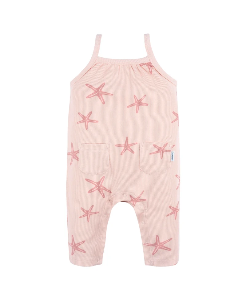Gerber Baby Girls Sleeveless Long-Leg Romper