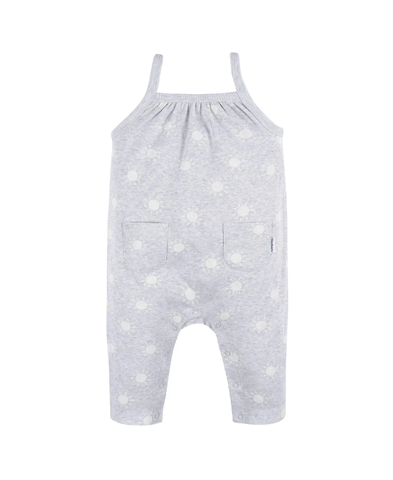 Gerber Baby Girls Sleeveless Long-Leg Romper