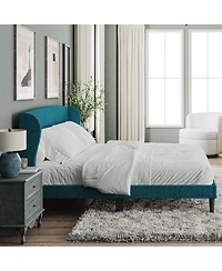 Hulala Home Gerald Modern Upholstered Wingback Platform Bed