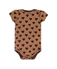 Hudson Baby Girls Comfortable All-Cotton Bodysuit 3Pk