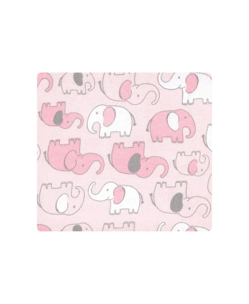 Hudson Baby Girls 4Pk Flannel Receiving Blanket (Cotton Poly)