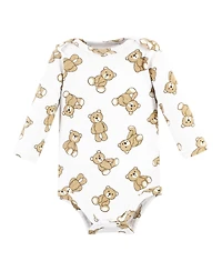 Hudson Baby Boys Unisex Soft Cotton Long-Sleeve Bodysuit 5Pk