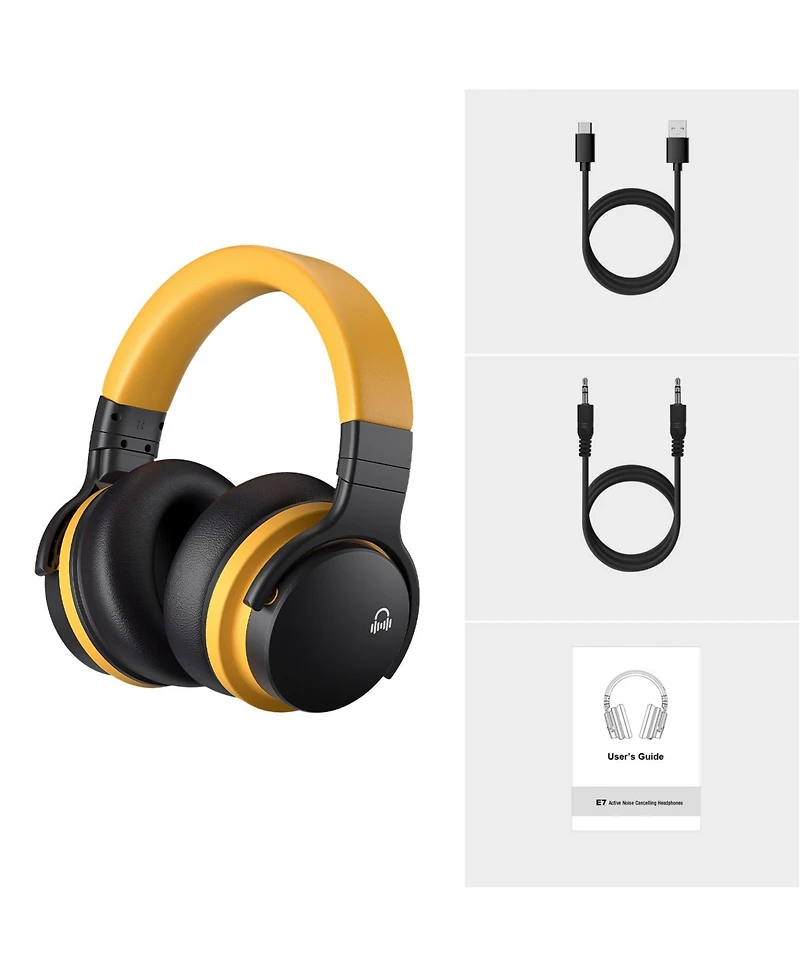 Cowin E7 Wireless Headphone Active Noise Cancelling Over Ear with Microphone