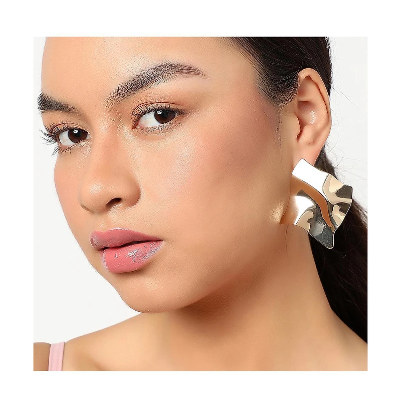 Sohi Women's Foil Stud Earrings