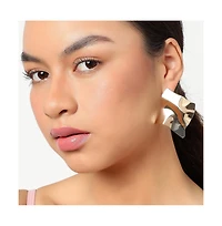 Sohi Women's Foil Stud Earrings