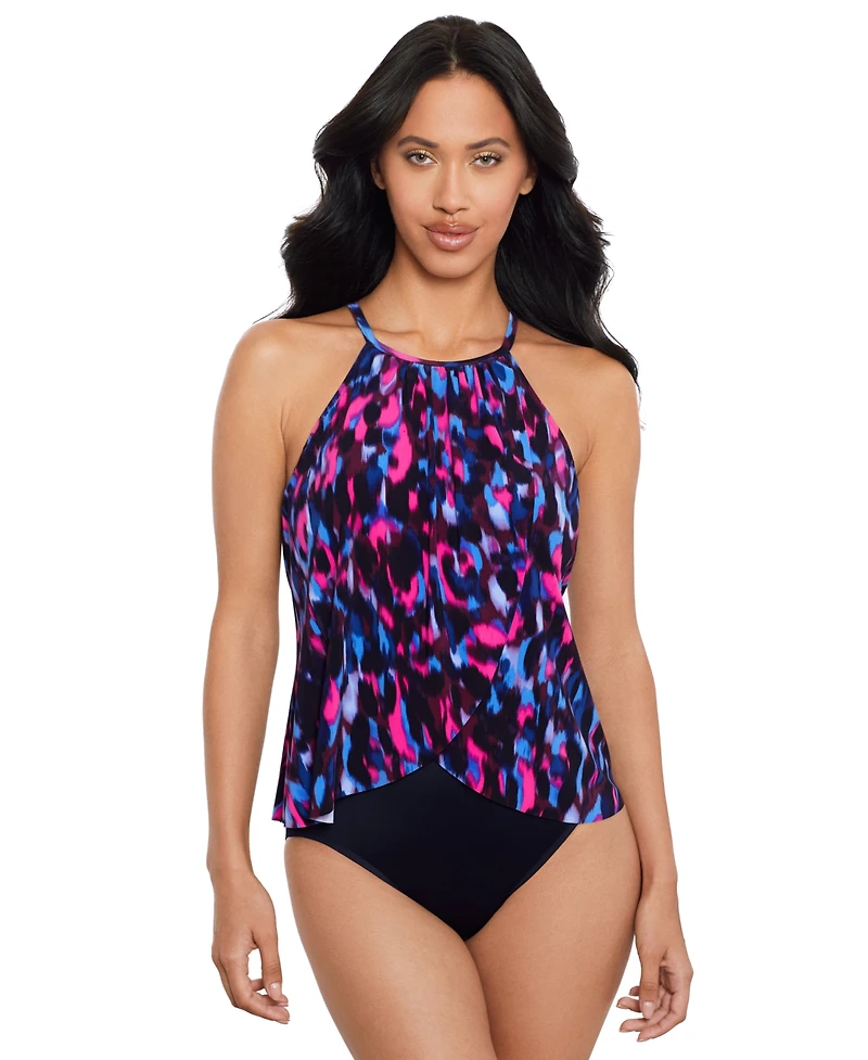 Magicsuit Women's Cherry Bomb Aubrey Printed Draped One-Piece Swimsuit