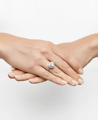 Grown With Love Lab Diamond Heart & Halo Statement Ring (1-3/4 ct. t.w.) 14k White Gold