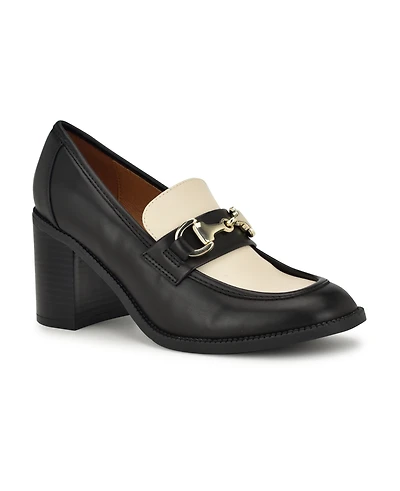 Nine West Women's Koolo Bit Slip-On Block Heel Loafers