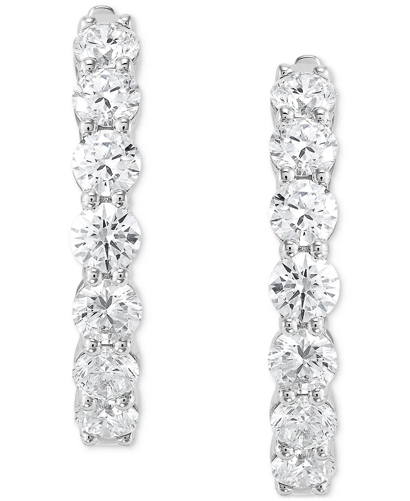 Grown With Love Lab Grown Diamond Small Hoop Earrings (2 ct. t.w.) in 14k White or Yellow Gold