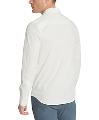 Kenneth Cole Men's Slim-Fit Performance Stretch Printed Button-Down Shirt