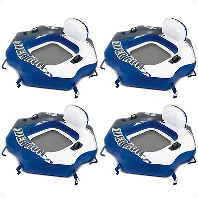 Intex River Run Connect Vinyl Lounge Inflatable Floating Water Tubes ( Pack