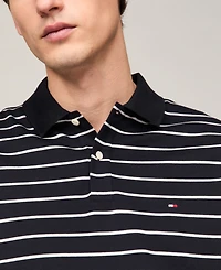 Tommy Hilfiger Men's Regular-Fit Striped Liquid Cotton Polo Shirt
