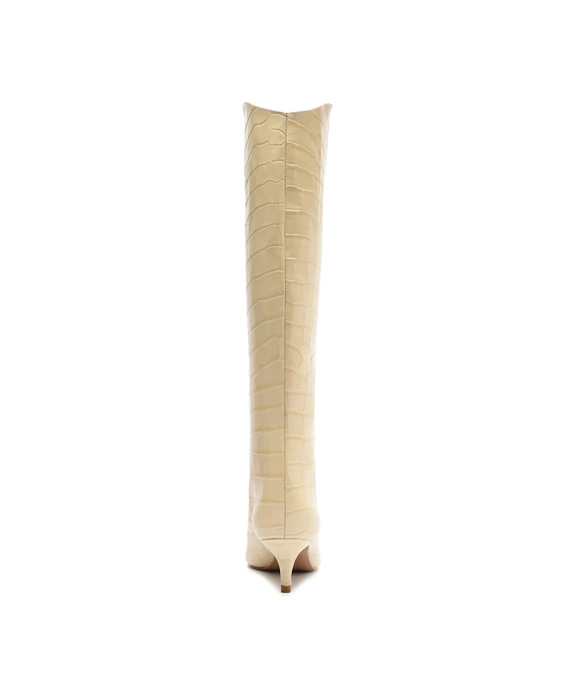 Schutz Women's Maryana Lo Wide Pointed Toe Knee High Boots