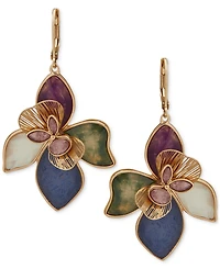 lonna & lilly Gold-Tone Large Flower Drop Earrings