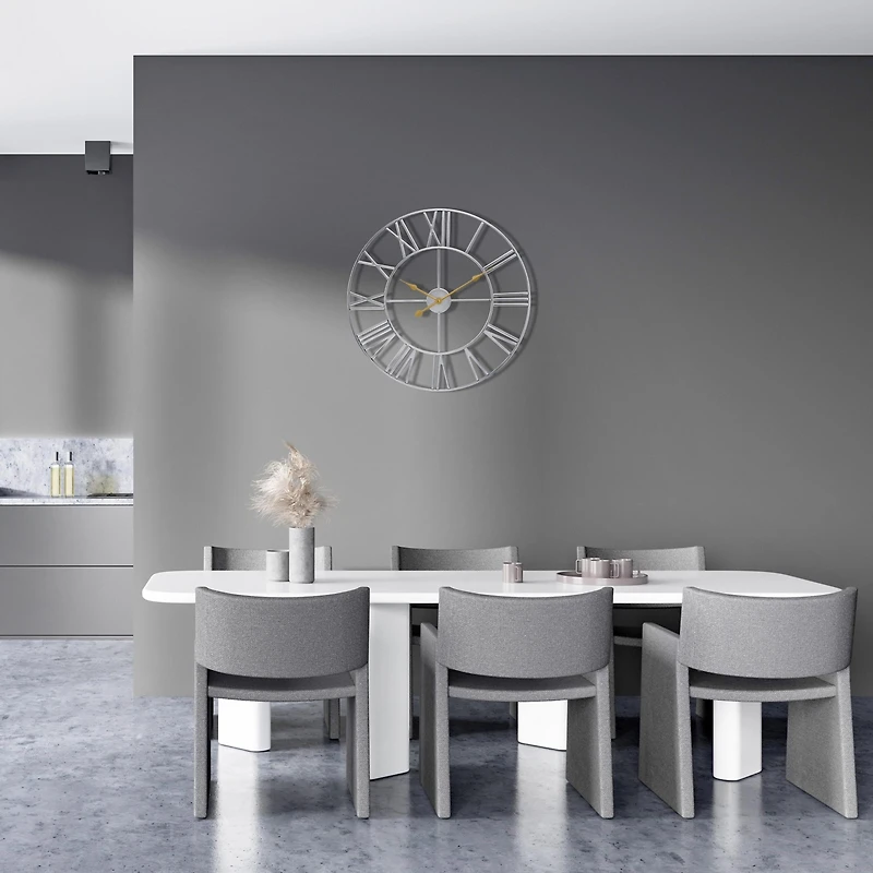 Sorbus Large Wall Clock for Living Room Decor - Roman Numeral Kitchen 16 inch Decorative (Gold)