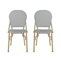 Outdoor Cafe Accent Chair Set (Set of 2)