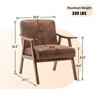 Streamdale Mid-Century Velvet & Wood Accent Chair for Comfort and Style