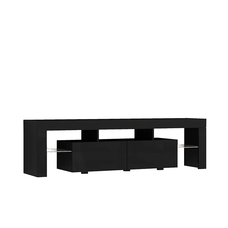 Streamdale Led Tv Stand for 65" TVs, Modern Console, Black