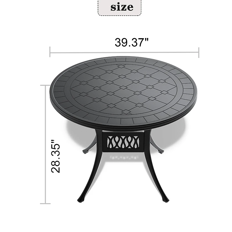 Streamdale Durable Aluminum Patio Set, Weatherproof 4-Piece