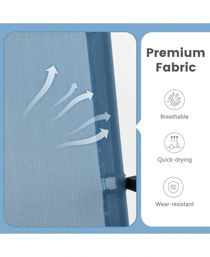 Slickblue Patio Dining Chair Set of 2 with Armrests and Metal Frame