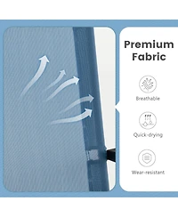 Slickblue Patio Dining Chair Set of 2 with Armrests and Metal Frame