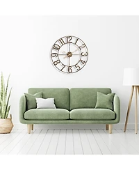 Sorbus Large Wall Clock for Living Room Decor - Numeral Kitchen 24 inch Decorative (Gold)