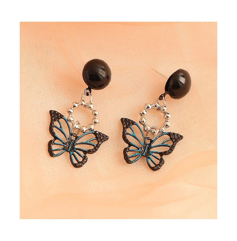Sohi Women's Butterfly Drop Earrings