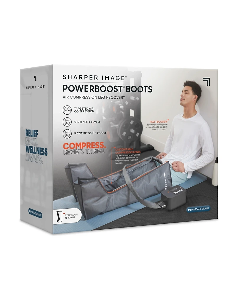 Sharper Image Powerboost Boots Air Compression Leg Massager
