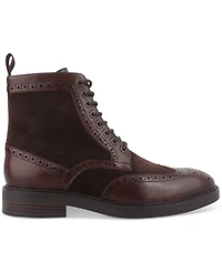 Bar Iii Men's Dabneyy Leather Wingtip Boot, Created for Macy's
