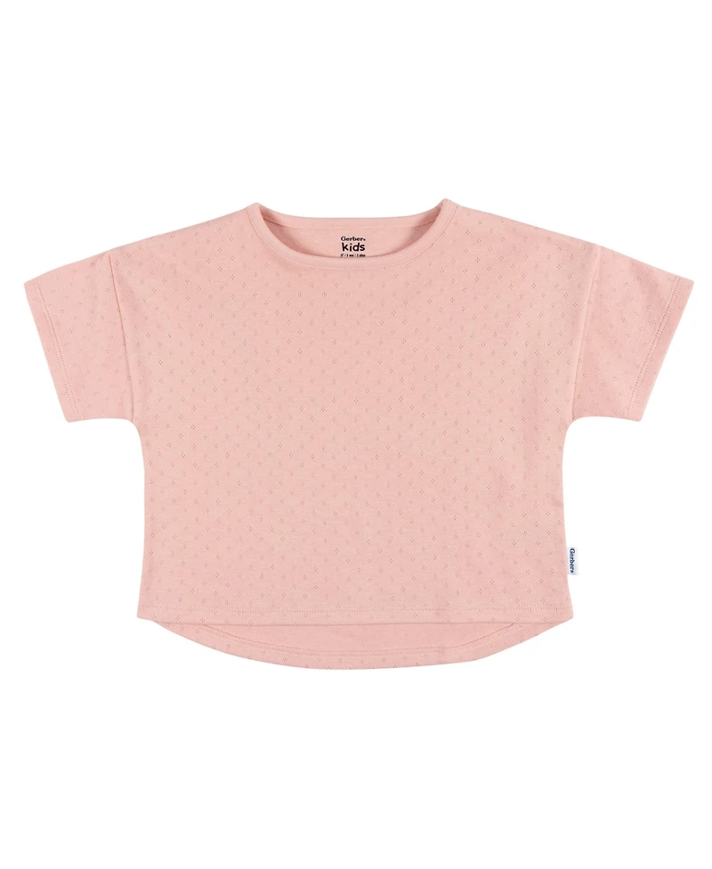 Gerber Baby Girls Short Sleeve T-Shirts, 3 Pack
