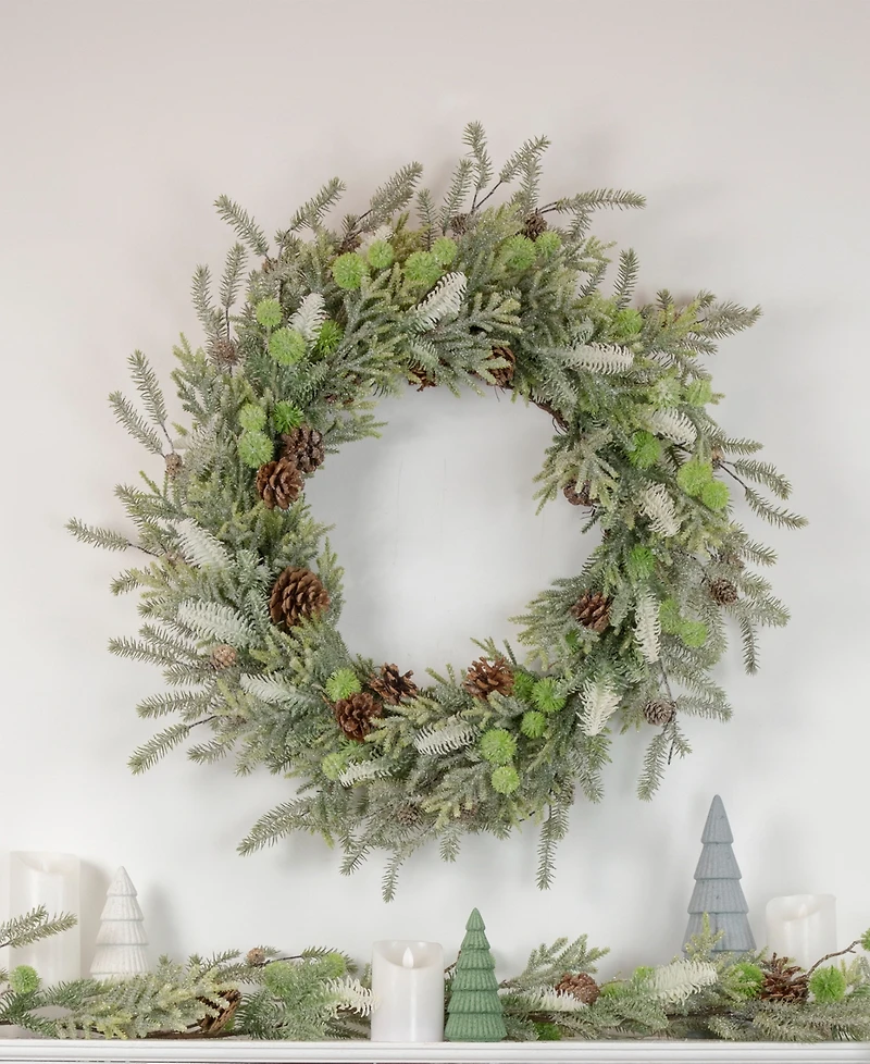 Northlight Frosted Pine and Pine Cone Christmas Garland