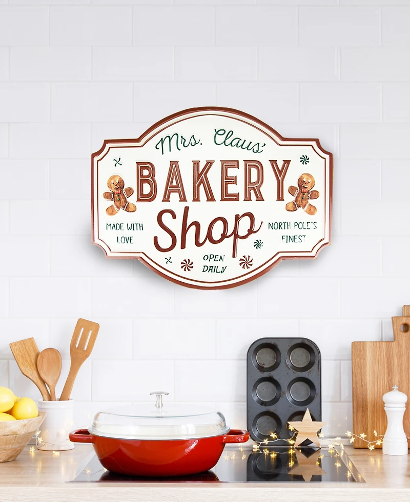 Northlight Gingerbread Metal Christmas Wall Sign - 18-Inch