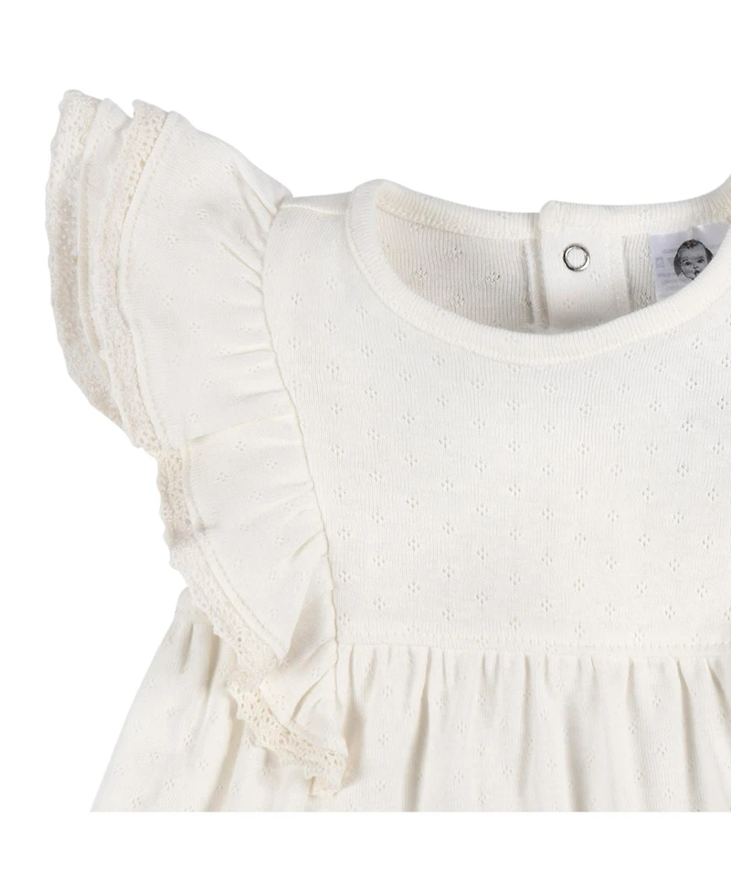 Baby Girls Dress and Diaper Cover Set, 2 Piece