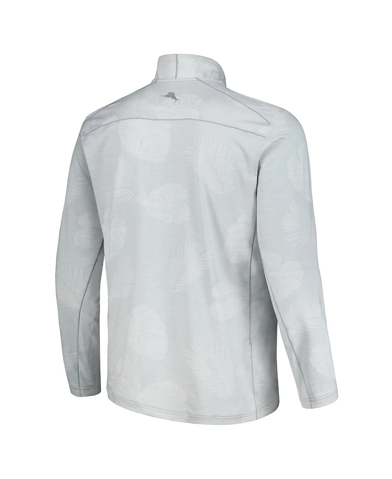 Tommy Bahama Men's Gray Nebraska Huskers Delray Frond IslandZone Half-Zip Jacket