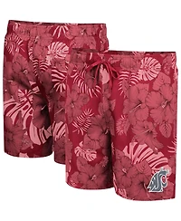 Colosseum Men's Crimson Washington State Cougars the Dude Swim Shorts