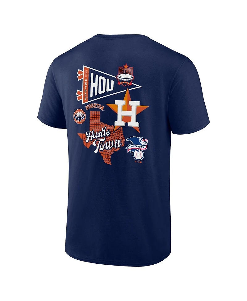 Fanatics Men's Navy Houston Astros Split Zone T-Shirt