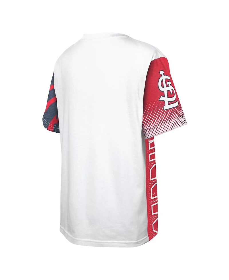 Outerstuff Big Boys and Girls White St. Louis Cardinals Impact Hit Bold T-Shirt